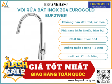 Vòi rửa bát inox 304 Eurogold EUF219BR